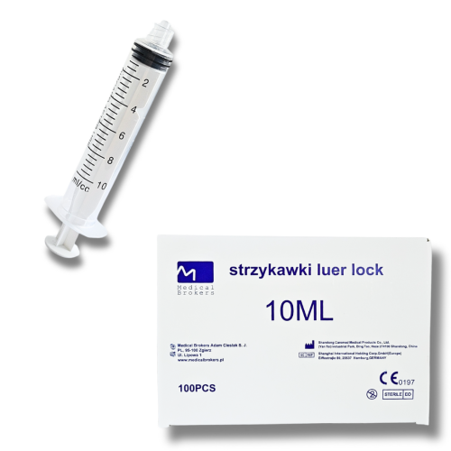 Strzykawki typu luer-lock 10 ml Medical Brokers - Wyposażenie Okołozabiegowe