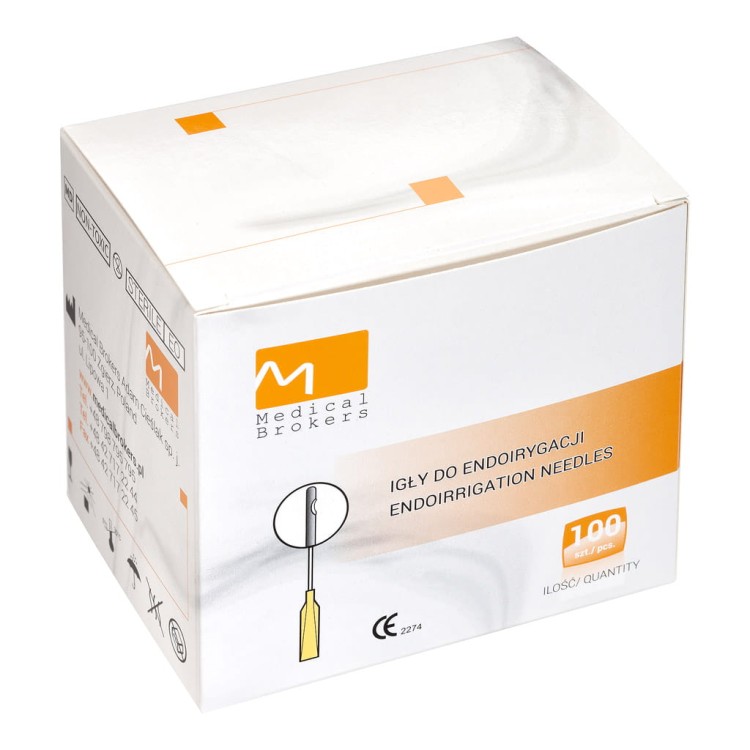 Igły do endoirygacji 0,3 x 25 mm (30G x 1") - 100 szt. - z jednym bocznym otworem - Stomatologia