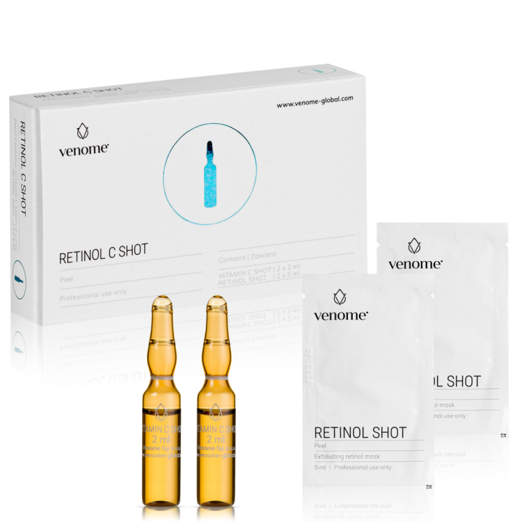 VENOME RETINOL C SHOT-2 zabiegi 2x2ml+2x5ml - Peelingi