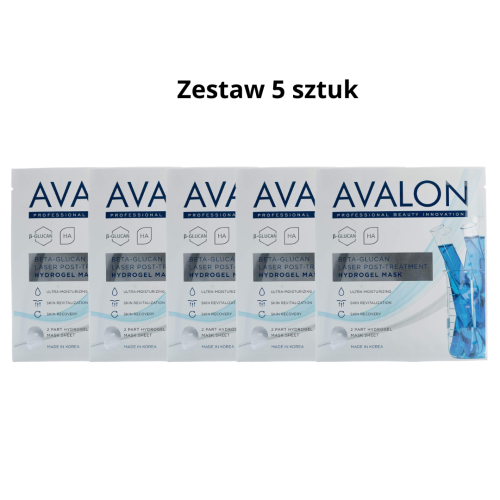 5x Maska hydrożelowa AVALON Mask HA+Beta Glucan 28g - Kosmeceutyki